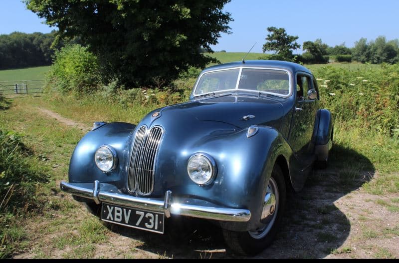 A Bristol 400 photographed from the front three-quarter angle